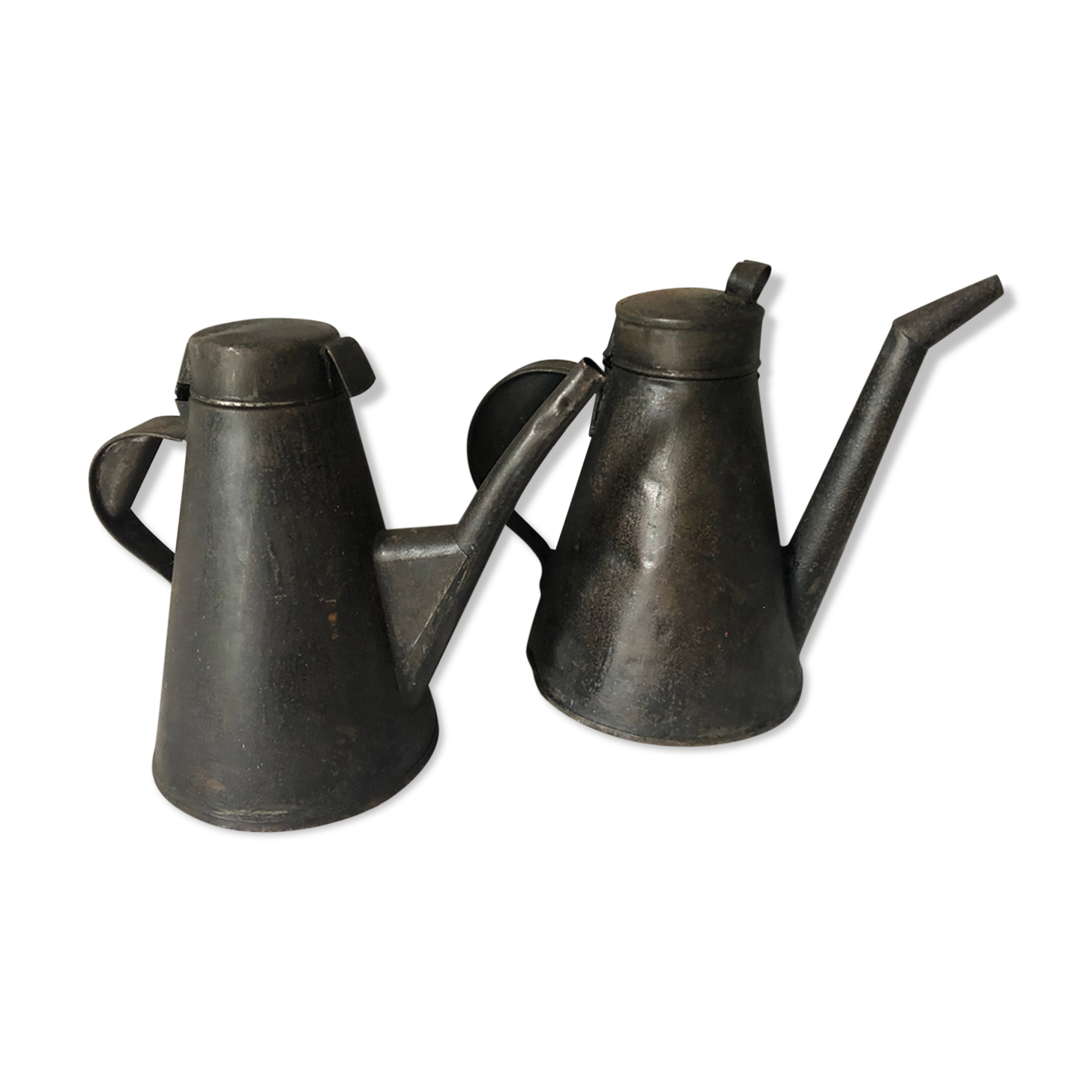 Two workshop burettes, indoor watering cans