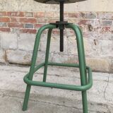 Industrial stool with wood metal screws