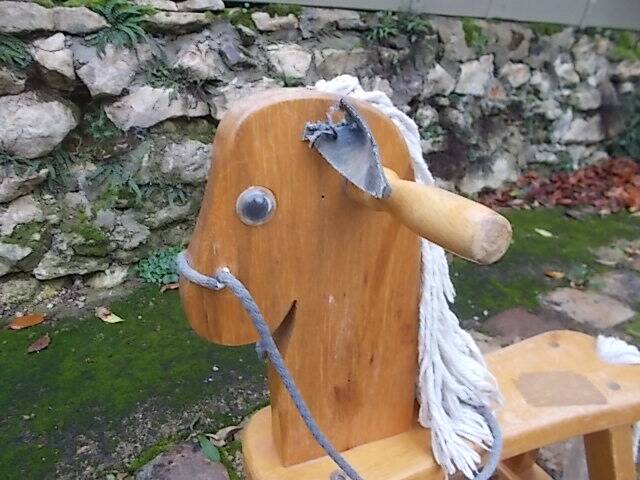 Wooden rocking horse