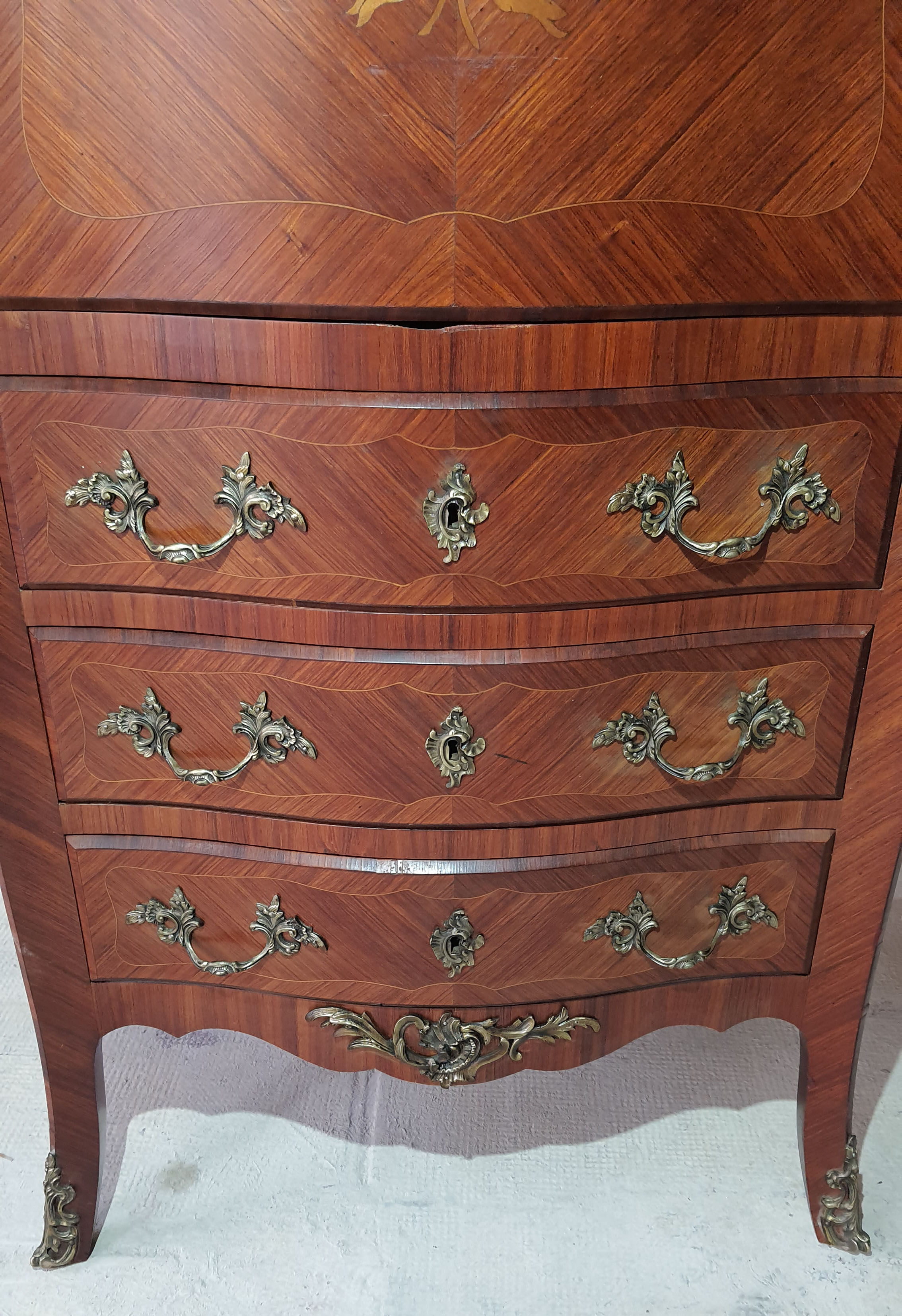 Secretary Louis XV rosewood marquetry