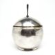 Art Deco sugar bowl, silver-plated brass, WMF, Poland, 1930s