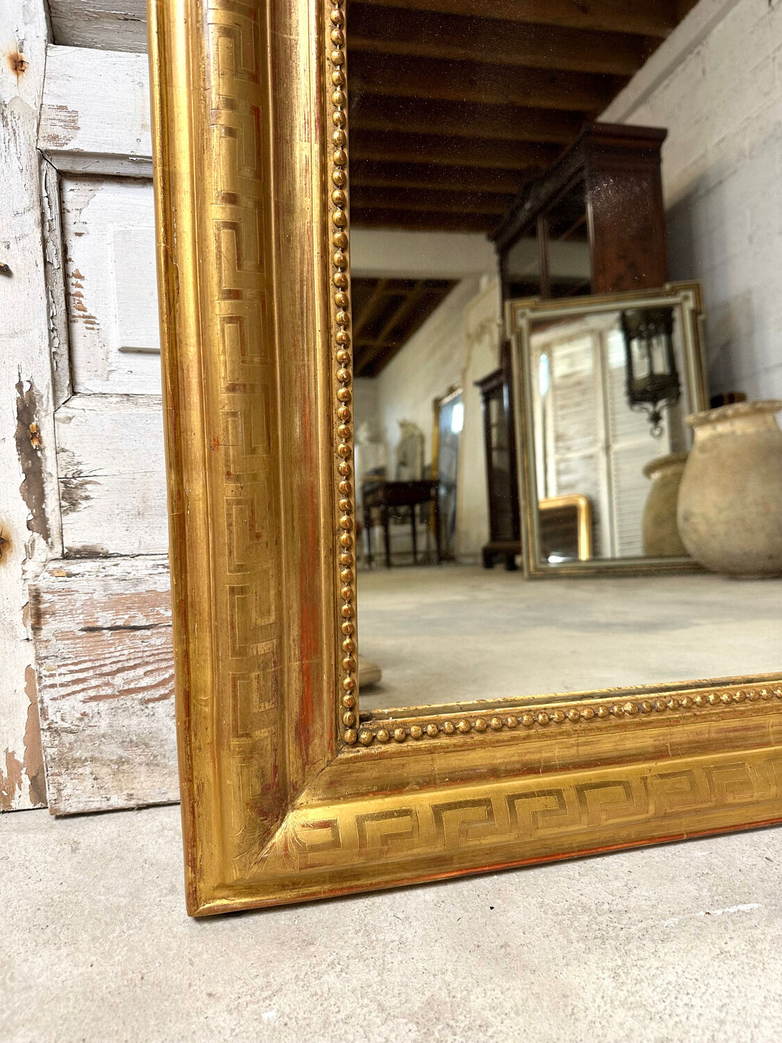 Louis Philippe golden mirror Greek frieze