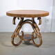 Table basse en rotin année 70