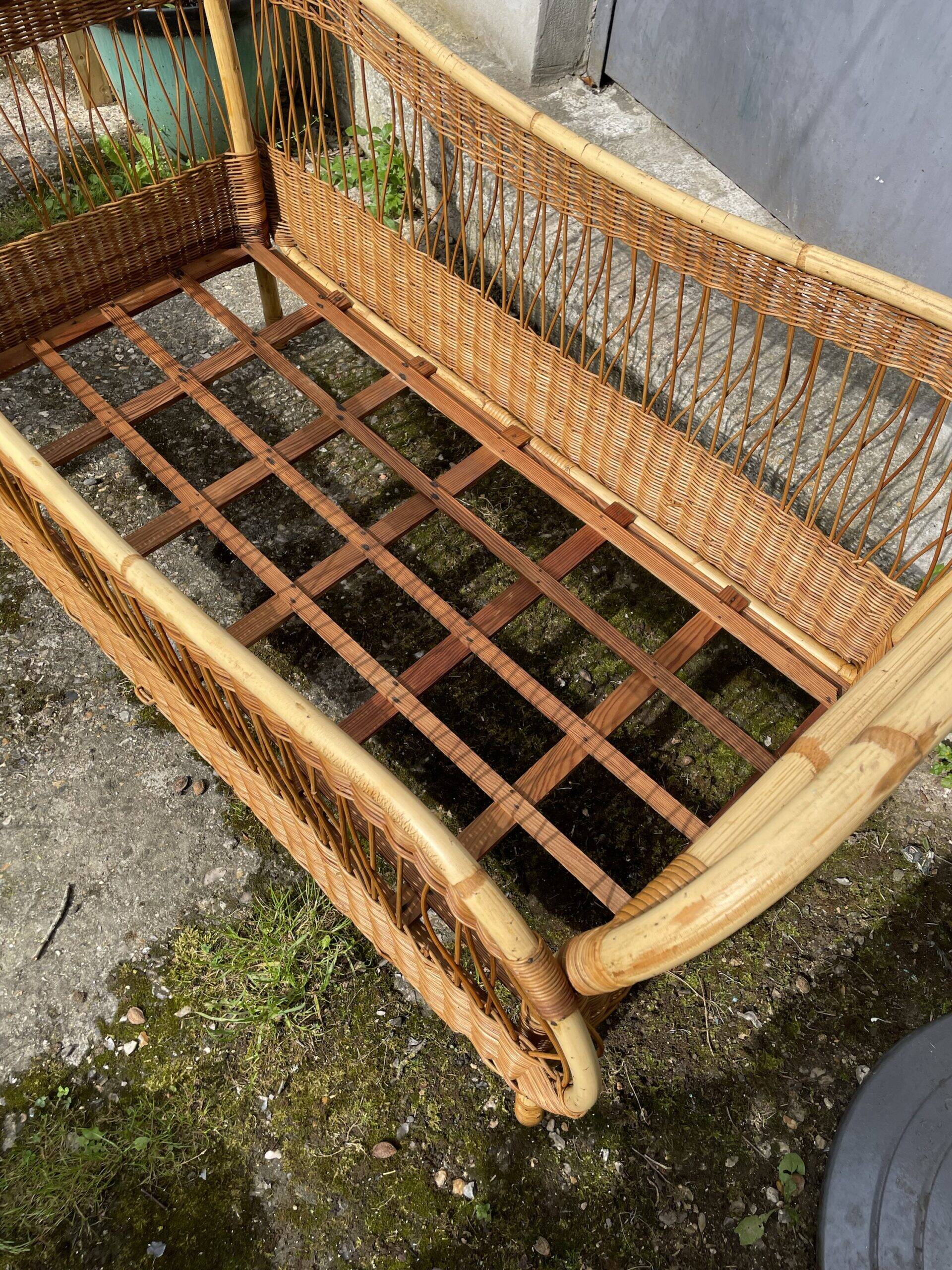 Rattan children's bed