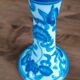 vintage blue and white ceramic candle holder