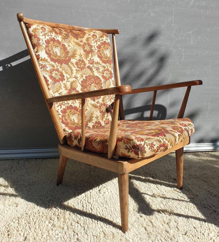 Paire fauteuils éventail esprit scandinave Baumann