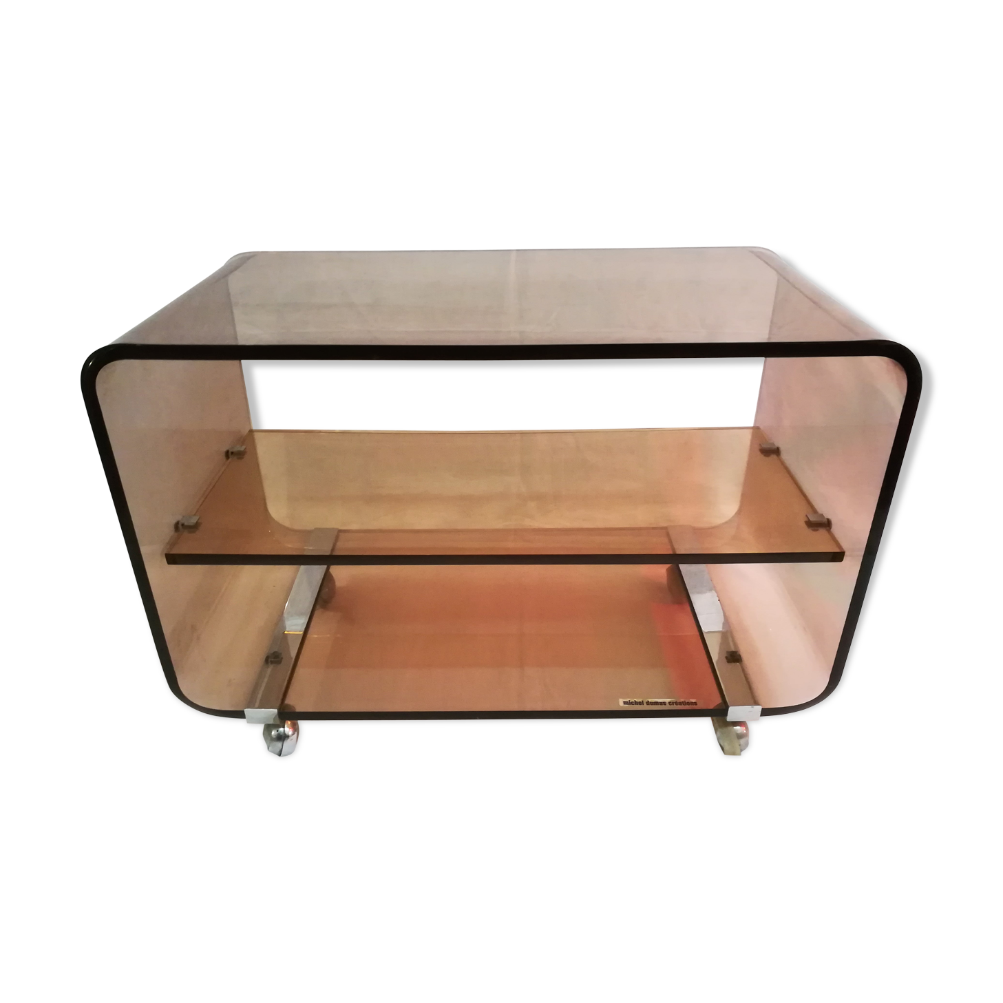 Coffee table in plexiglass Michel Dumas