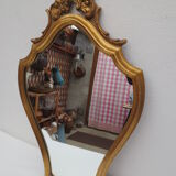 Louis XV style mirror in gilded wood