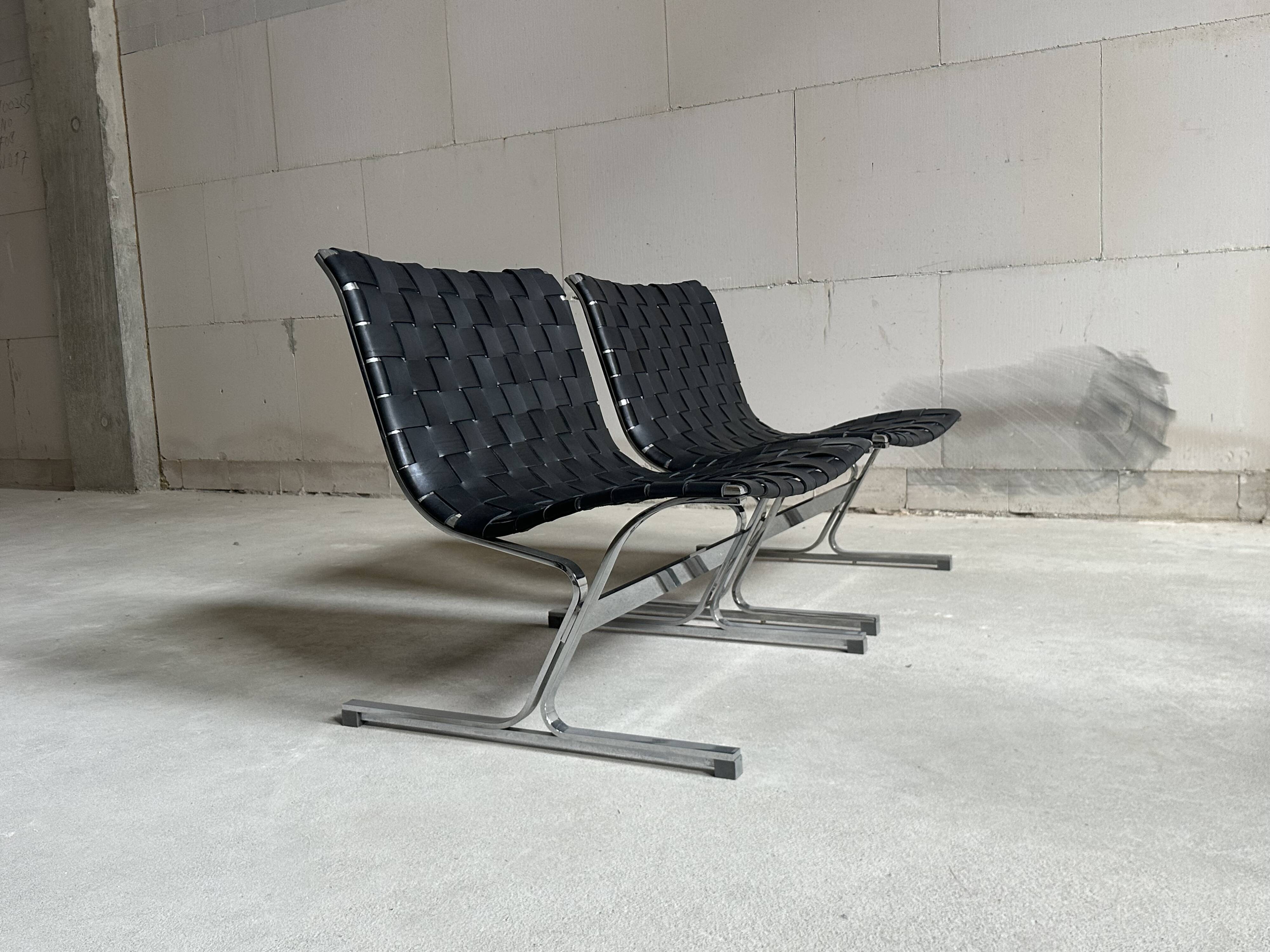 PLR1 Luar lounge chairs by Ross Littell for ICF De Padova Italy 1960s