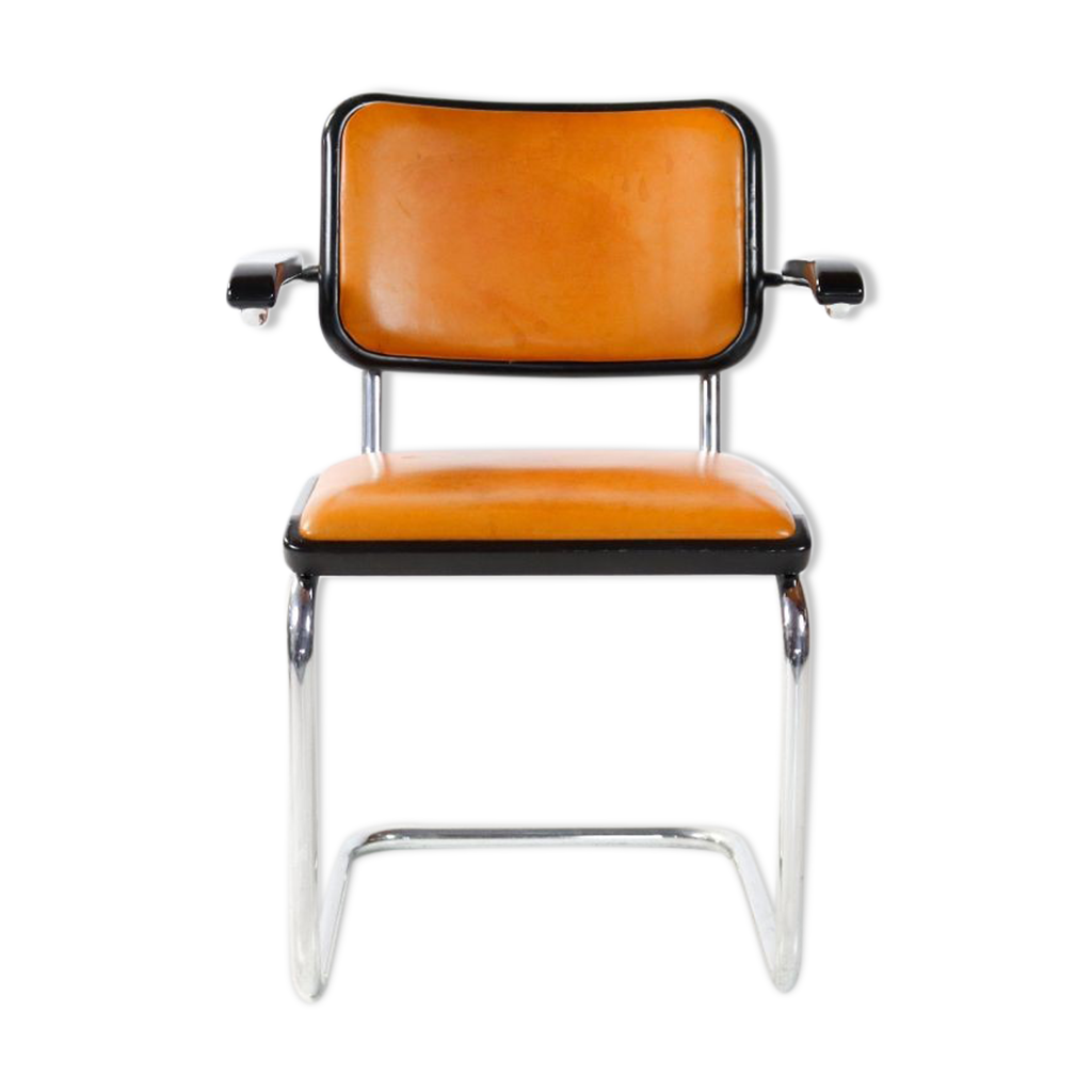 Vintage leather Cesca chair by Marcel Breuer for Thonet Selency