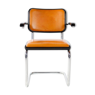 Vintage leather Cesca chair by Marcel Breuer for Thonet