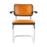 Vintage leather Cesca chair by Marcel Breuer for Thonet