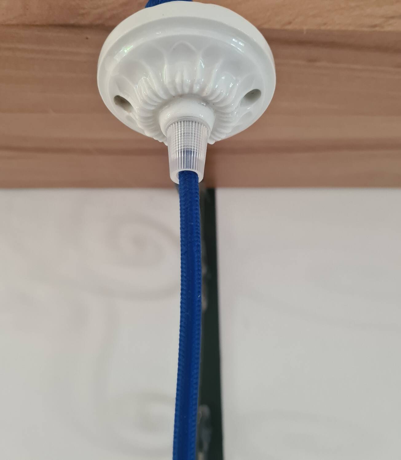 Vintage frosted glass lampshade pendant light