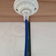 Suspension abat-jour vintage en verre dépoli