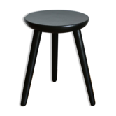Black tripod wooden stool