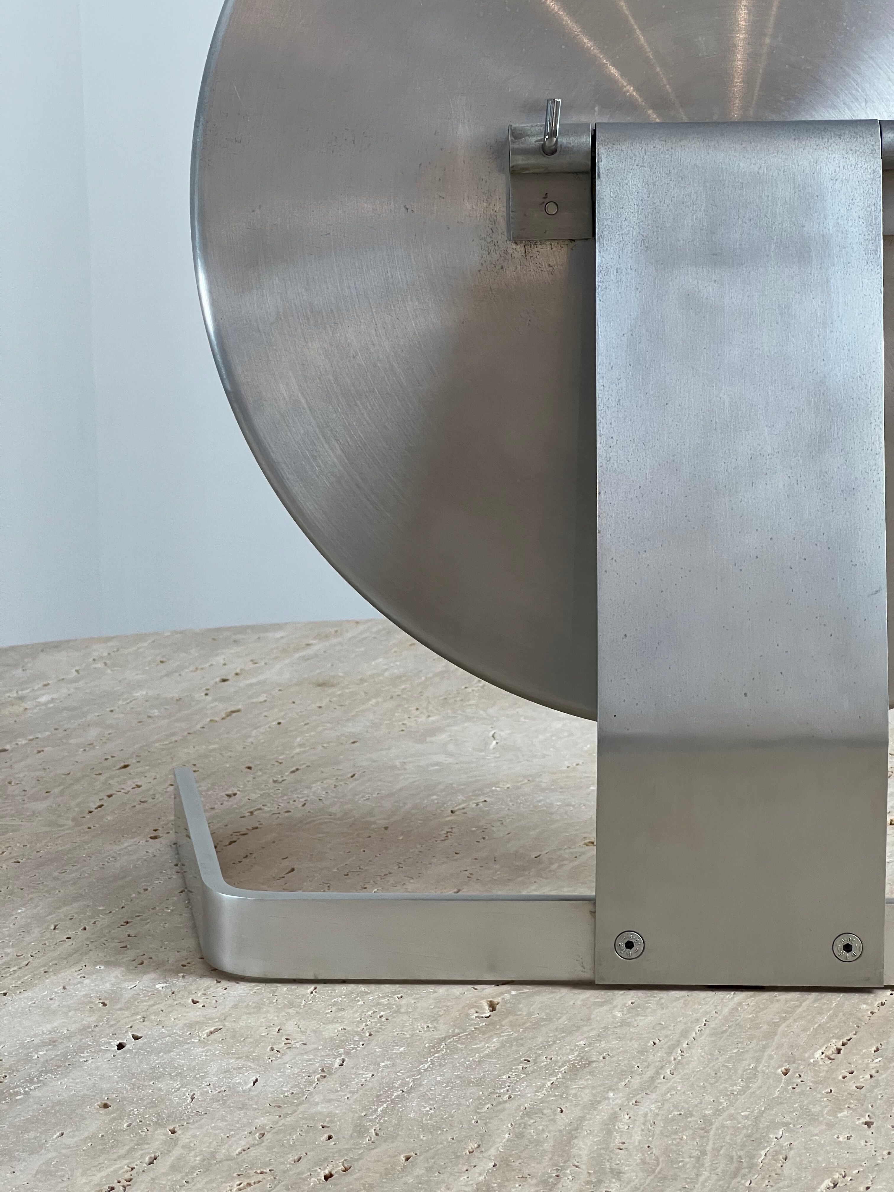 Circular mirror by Pierre Vandel France 70s 47x44cm