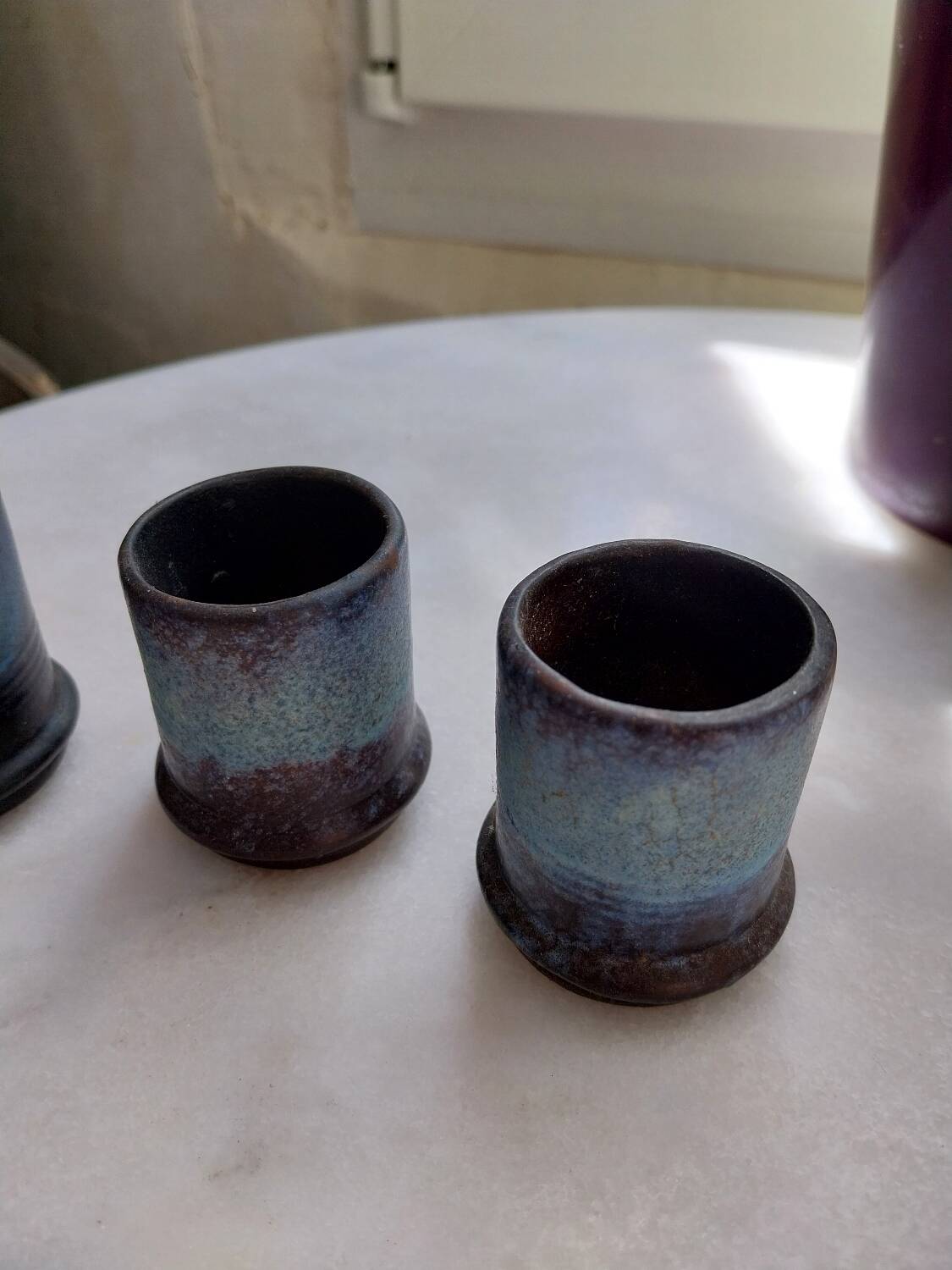5 ceramic candle holders