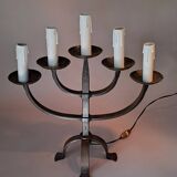 Candélabres à 5 lumières brutaliste 1950/1960.