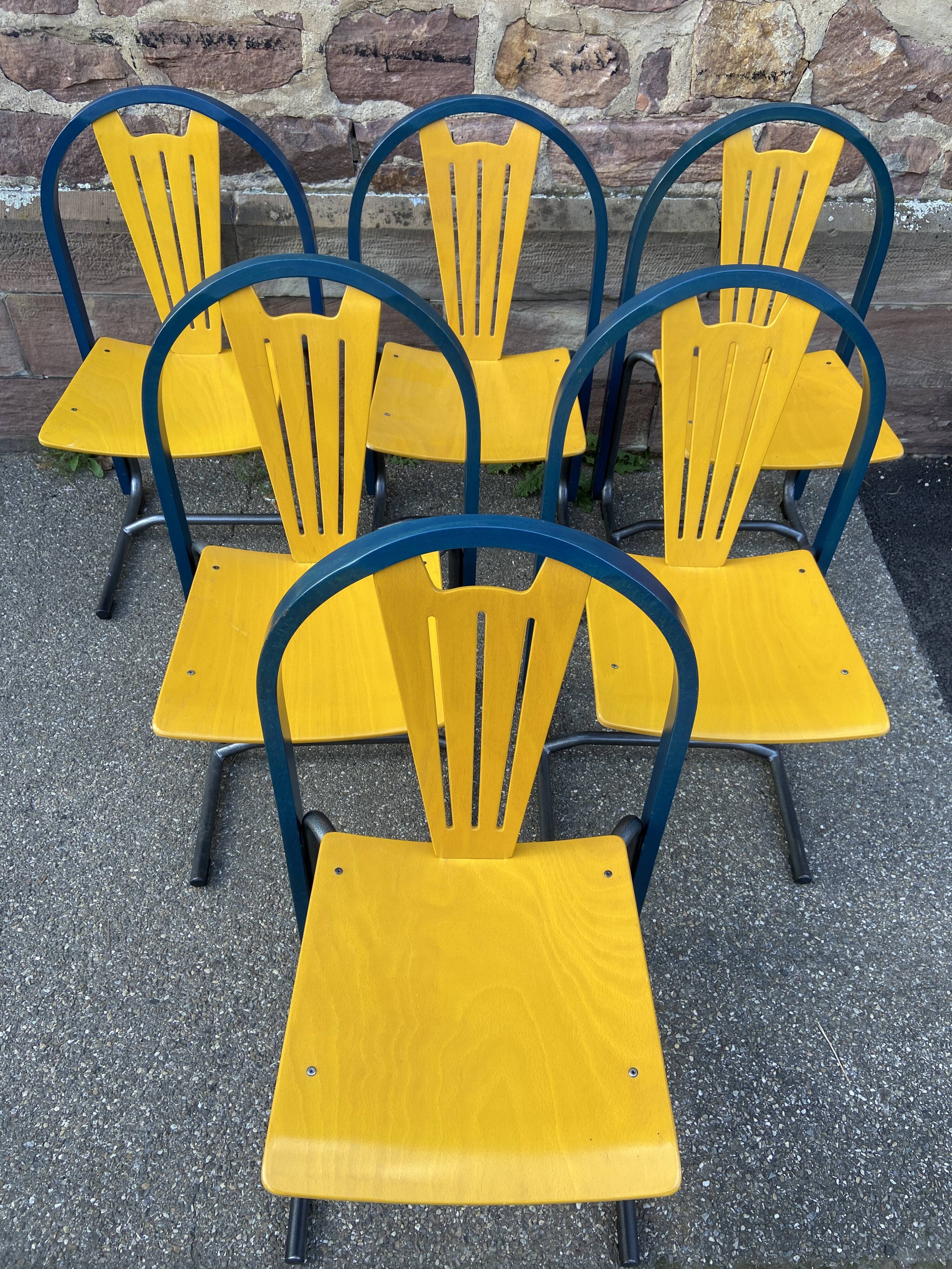 Set of 6 vintage chairs design lounge by Baumann, 1980-90s