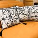 Square cushion, cover and insert, black and white. Ella model.