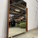 vintage mirror with wood accent
