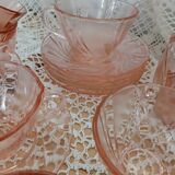 Set of 9 pink Vereco cups