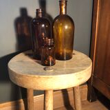 Lot of 2 amber apothecary vials