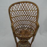 Fauteuil poupée rotin style emmanuelle jouet vintage