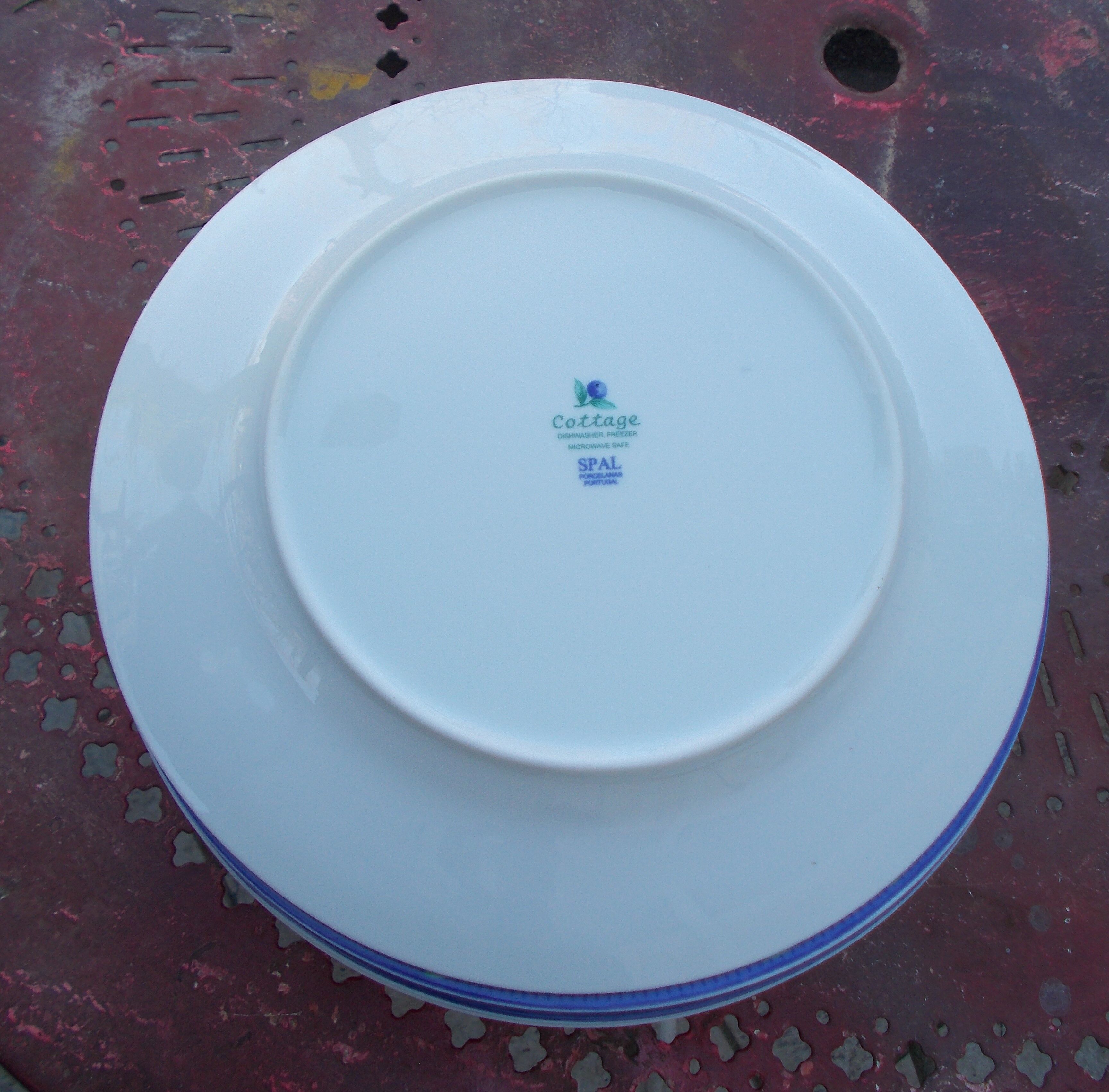 8 porcelain plates Cottage SPAL Portugal