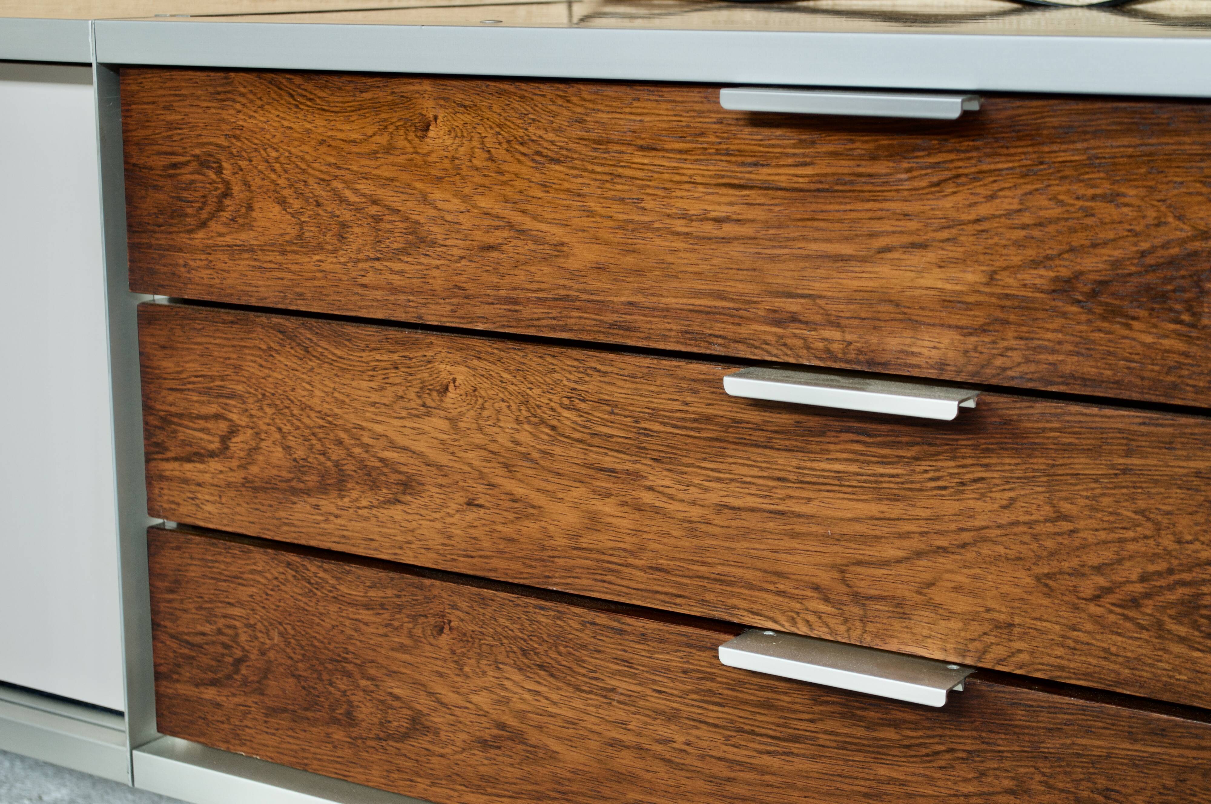 Système mural modulable à panneaux palissandre Georges Frydman années 70 efa éditeur