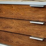 Modular wall system with rosewood panels Georges Frydman 70 years efa editor