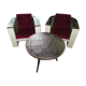 Set f 2 vintage club chairs and table