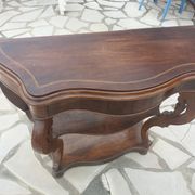 Late 19th century walnut console table