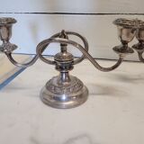Pair of silver metal candlesticks