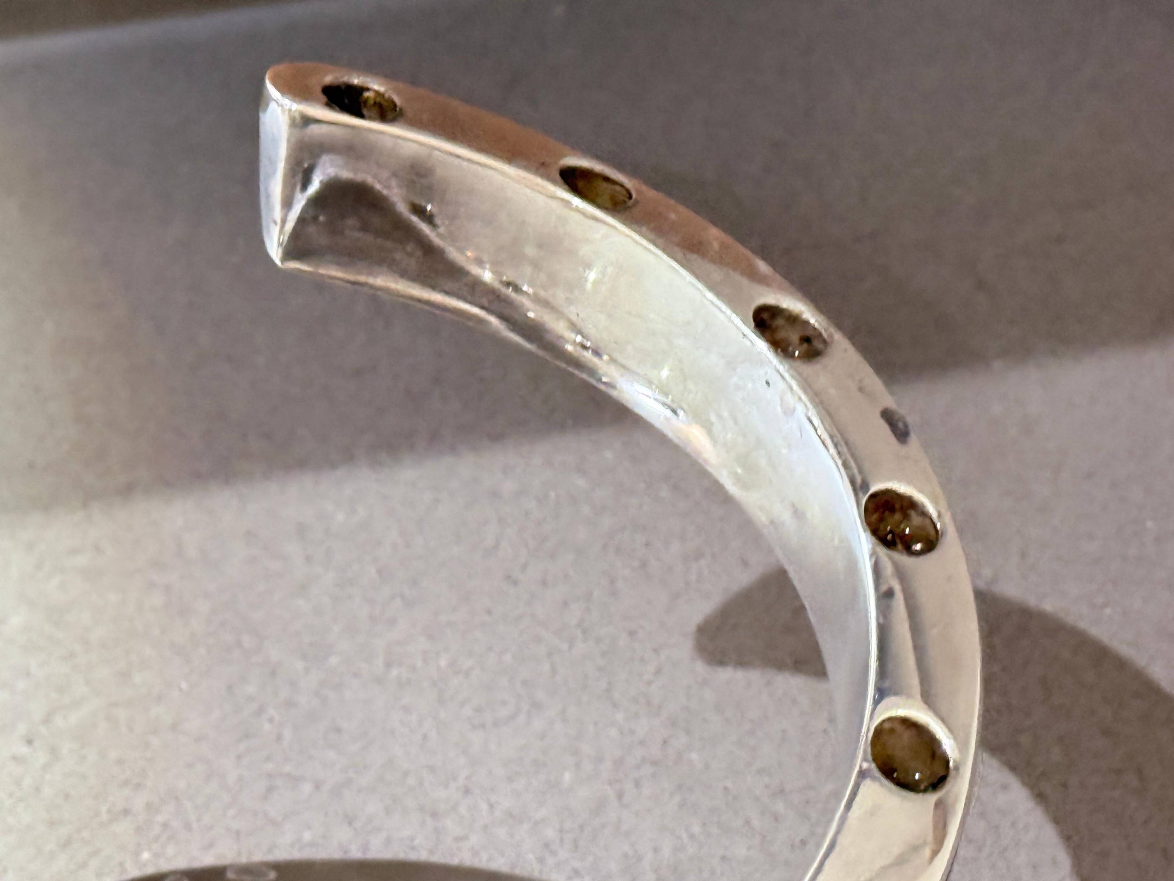 Vintage Silver Plated Horseshoe Candle Holder Equestrian Home Interior Accent