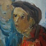 Fishermen, 1960s, oil on canvas, framed, Einar Emland (1916-1994)