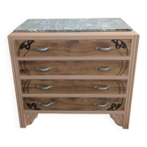 Art deco chest of drawers vintage rosewood marble