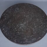 Table basse ronde brutaliste en résine, années 1970