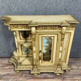 rare Venetian piece of furniture of a particular shape in lacquered wood circa 1850