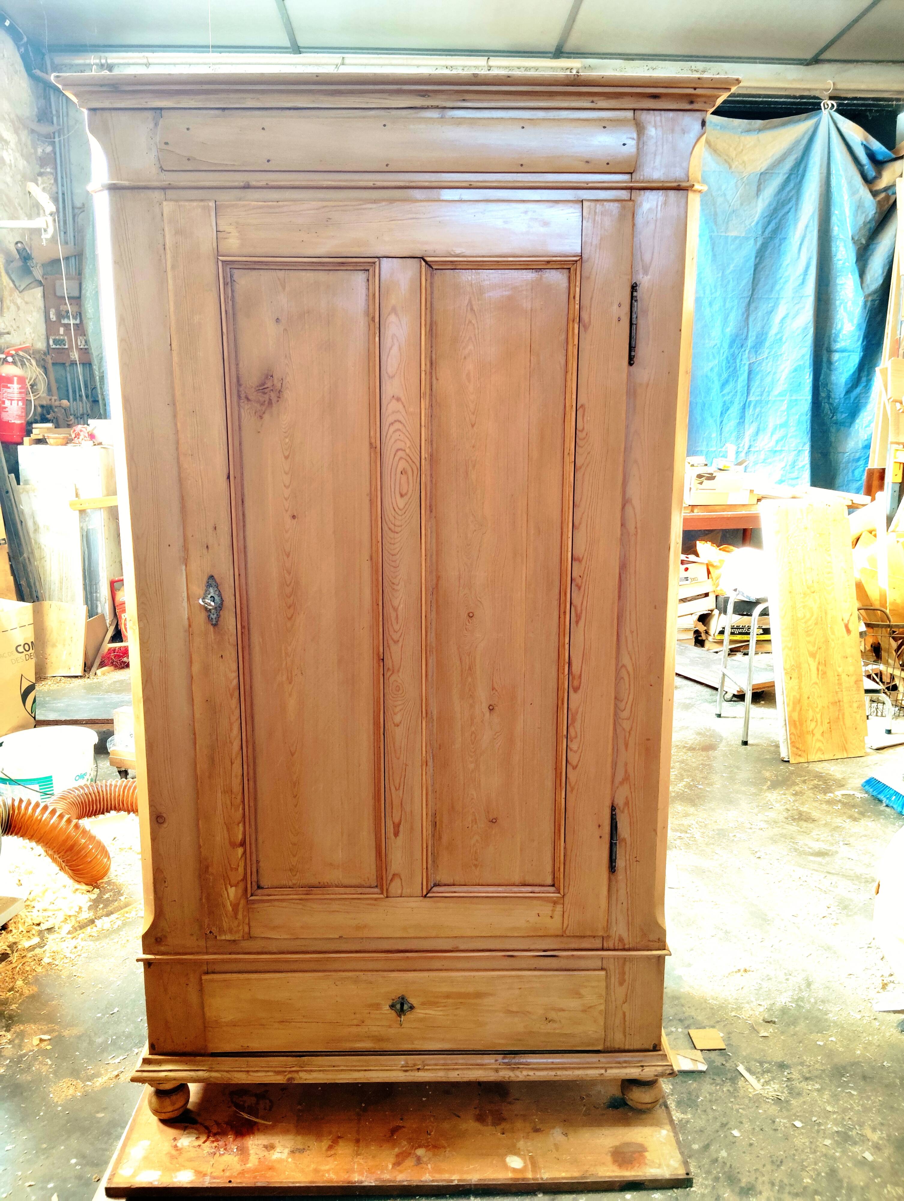 English bonnet chest in old pine