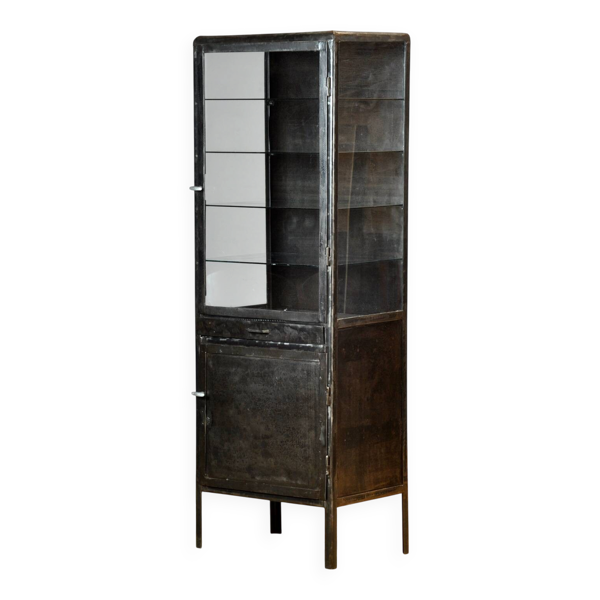 Cabinet de médecine en fer poli, années 1950
