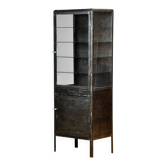 Polished iron medicine cabinet, 1950s