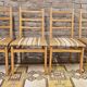 Quatre chaises bois vintage 1970