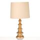Bergbom's glazed ceramic table lamp gold model B-25 Sweden 960