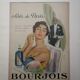 Former advertisement of the perfume Bourjois, Soir de Paris, 50s