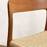 Mid-Century Model 75 Chairs in Teak by Niels O. Møller for J.L. Moller, 1950, Set of 2