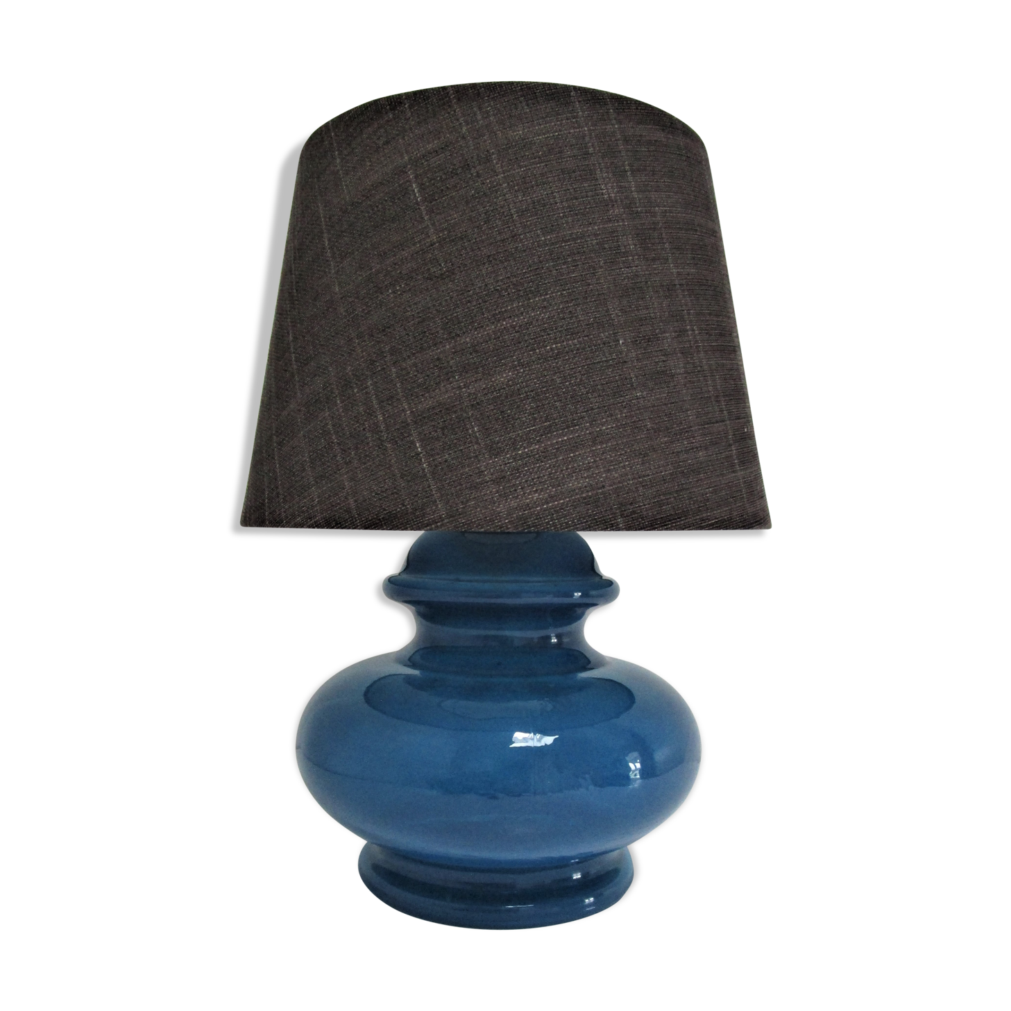 Vintage blue glass lamp 70