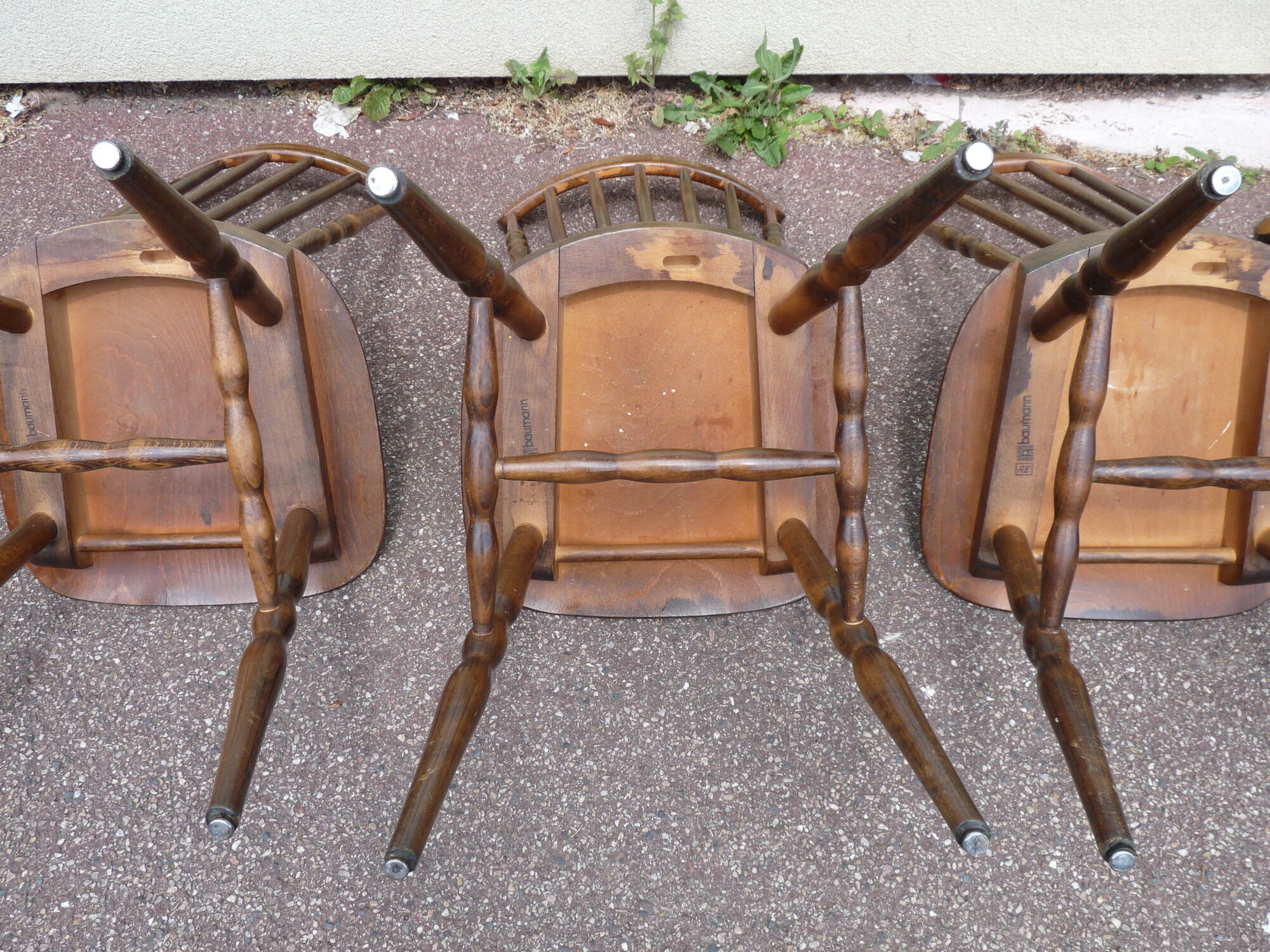 Lot of 4 bistro chairs Baumann - wood