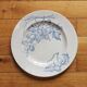 Round ironstone dish decorated with vines and grapes, late 19th-early 20th century