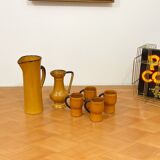 Ceramic orangeade service from Vallauris signed CPL - 1960s/70s